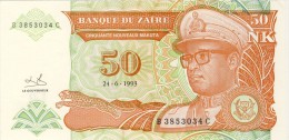 BILLET # ZAIRE # 1993 # 50 NOUVEAUX  MAKUTAS  # PICK 51 #  NEUF # - Zaïre