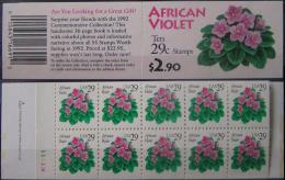 ETATS-UNIS USA Carnet C2192 (I) ** Composition 10 TP Fleur Du Jardin : Saintpaulia African Violet (cote 10 €) - 1981-...