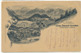 Corbeyrier Sur Aigle Hotel Pension Victoria  Litho Muller Et Traub  Dessin - Aigle