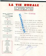 87 - LIMOGES -   PRESSE - LA VIE RURALE BI-HEBDOMADAIRE DU MONDE PAYSAN- AGRICOLE- 18 RUE TURGOT-1950 - Imprimerie & Papeterie