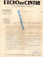 87 - LIMOGES - PRESSE - L' ECHO DU CENTRE - 18 RUE TURGOT- 1951 - Imprenta & Papelería