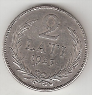 Latvia 2 Lati 1925  Km 8  Xf+ Look !!! - Latvia