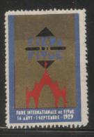 ITALY 1929 FIUME INTERNATIONAL SAMPLE FAIR HM POSTER STAMP CINDERELLA ERINOPHILATELIE - Publicité