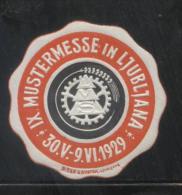YUGOSLAVIA SLOVENIA 1929 LJUBLJANA 9TH SAMPLE FAIR RED BLACK GERMAN LANGUAGE NHM POSTER STAMP CINDERELLA ERINOPHILATELIE - Unused Stamps
