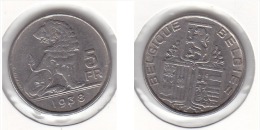 5 FRANCS Nickel Léopold III 1938 FR/FL Pos A - 5 Francs