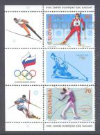 Slovenia Slovenie Slowenien 1998: Mi 217-8 Olympic Games Nagano Olympische Spiele; MNH **,  Biathlon Figure Skating - Winter 1998: Nagano