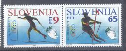 Slovenia Slovenie Slowenien 1994: Mi 76-77 Olympic Games Lillehammer Olympische Spiele; Mnh Pair; Cross Country Alpine - Winter 1994: Lillehammer