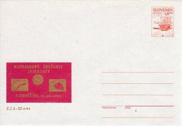 SLOVENIA 1993 8.00 T.  Commemorative Postal Stationery Envelope On Grey Paper, Unused.  Michel U4a - Slovenië