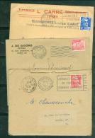 Lot De 6 Lettres Avec Leur Contenu Affranchies Par Type Gandon, Avec Des Oblitérations De Paris - Af123 - 1945-54 Maríanne De Gandon