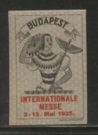 HUNGARY 1935 INTERNATIONAL TRADE FAIR NHM POSTER STAMP CINDERELLA ERINOPHILATELIE - Unused Stamps