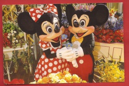 BFAN-26 Mickey Offre Un Bouquet à Minnie. Walt Disney World.  Circulé Avec Timbre USA En 1987 - Fumetti