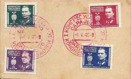 1st Congress A.F.Ž - BIH, Sarajevo, 6.5.1945., Yugoslavia, Occasional Card - Cartas & Documentos