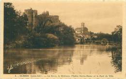 44 - CLISSON - La Sèvre, Le Château, L'Eglise Notre-Dame Et Le Pont De Ville - Clisson