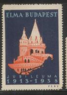 HUNGARY 1938 ELMA BUDAPEST 25TH JUBILEE ANNIVERSARY HM POSTER STAMP CINDERELLA ERINOPHILATELIE - Ungebraucht