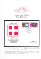 Suisse _ Enveloppe D'exposition Uruguay/Suisse _ Document Très Rare Numéroté 148 - Cartas & Documentos