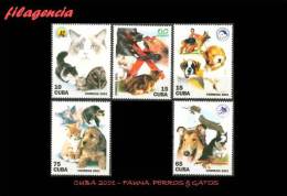 AMERICA. CUBA MINT. 2001 FAUNA. PERROS & GATOS - Nuovi