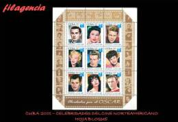 AMERICA. CUBA MINT. 2001 OLVIDADOS POR EL OSCAR, ESTRELLAS DEL CINE. HOJA BLOQUE - Unused Stamps