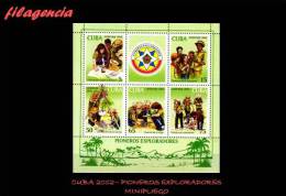 AMERICA. CUBA MINT. 2002 PIONEROS EXPLORADORES. MOVIMIENTO SCOUT. HOJA BLOQUE - Nuovi