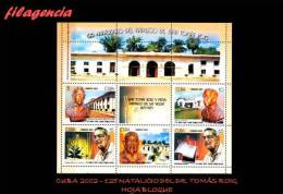AMERICA. CUBA MINT. 2002 CENTENARIO DEL BOTÁNICO CUBANO JUAN TOMÁS ROIG. HOJA BLOQUE - Unused Stamps