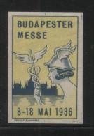 HUNGARY 1936 INTERNATIONAL TRADE FAIR NHM POSTER STAMP CINDERELLA ERINOPHILATELIE - Ungebraucht