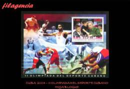 AMERICA. CUBA MINT. 2004 II OLIMPIADA DEL DEPORTE CUBANO. FIDEL CASTRO. AJEDREZ. HOJA BLOQUE - Unused Stamps