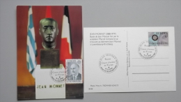 Luxemburg Mi 1009 Yt 959 Maximumkarte MK/MC, Orts-SST 9.11.1988, EUROPA/CEPT 1980, Jean Monnet (1888-1979), Wirtschaftsp - Maximum Cards