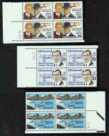 USA Scott C113, C114, C115 Plate Blocks Airmails Mint NH VF - Plaatnummers