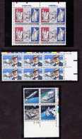 USA Scott C118, C120, C122-25 Plate Blocks Airmails Mint NH VF - Plate Blocks & Sheetlets