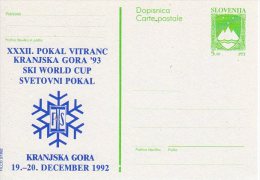 SLOVENIA 1992 5.00 T.  Arms Publicity Postal Stationery Card, Unused.  As Michel P3b - Slowenien