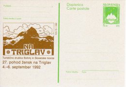 SLOVENIA 1992 5.00 T.  Arms Publicity Postal Stationery Card, Unused.  As Michel P3b - Slovenia