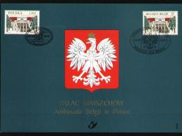 Carte Souvenir 2782HK - Pologne-Belgique - Palais Mniszech 1998 - Souvenir Cards - Joint Issues [HK]