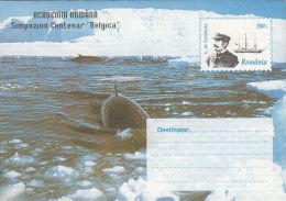 BELGICA EXPEDITION, SHIP, A. DE GERLACHE EXPLORER, WHALE, COVER STATIONERY, ENTIER POSTAL, 1997, ROMANIA - Antarctic Expeditions