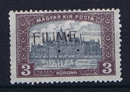 Fiume 1918 Mi 23 II  MH/* Handstamped, Perforated - Fiume