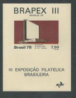 Brésil BF N° 38 XX "Brapex III, 3ème Exposition Philatélique Au BRésil, Le Bloc  Sans Charnière, TB - Blocs-feuillets