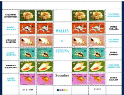 Wallis Et Futuna : Faune Marine - Coquillages : (Strombus Lentiginosus, Dentatus, Aurisdianae ;  Lambis Chiragra, Etc, ) - Neufs