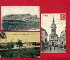 SAVENAY LOT DE 3 CARTES EN ETAT MOYEN MOULIN BANAL ECOLE NORMALE ET EGLISE - Savenay