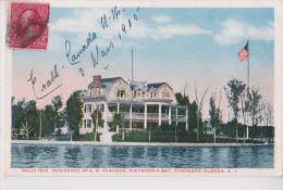 CANADA THOUSAND ISLANDS BELLE ISLE RESIDENCE PEACOCK ALEXANDRIA BAY BELLE CARTE RARE !!! - Thousand Islands