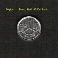 BELGIUM    1  FRANC   1991  (KM # 171) - 1 Franc