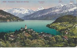 Thunersee  - Spiez Mit  Schloss , Château De Spiez   -  Carte Datée 7 Janvier 1918 - Spiez