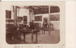 Carte Postale Photo N° 5 GRANVILLE (Manche) Ecole Professionnelle Atelier-Machine 28 Mai 1924 - PHOTO COLLEE SUR CARTE - Granville