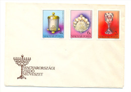 Jewish Art In Hungary First Day Stamps On Envelope Unused - Judaisme