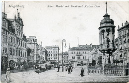 Magdeburg Alter Markt Mit Denkmal Kaiser Otto - Magdeburg