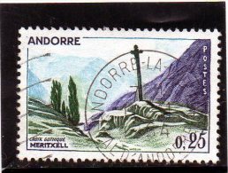 1961 Andorra Fr. - Croce Gotica Di Meritxell - Gebraucht