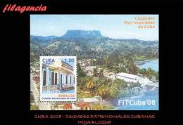 AMERICA. CUBA MINT. 2008 TURISMO. CIUDADES PATRIMONIALES CUBANAS. HOJA BLOQUE - Unused Stamps