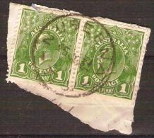TASMANIA - 1931 Postmark CDS On Pair Of 1d Green King George V - NUBEENA - Used Stamps