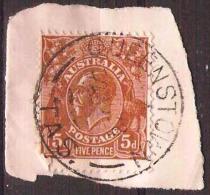 TASMANIA - 1938 Postmark CDS On 5d Brown King George V - QUEENSTOWN - Usados