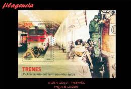 AMERICA. CUBA MINT. 2010 TRENES ACTUALES EN CUBA. HOJA BLOQUE - Neufs