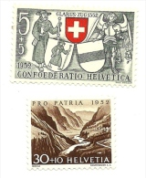 1952 - Svizzera 521 + 524 Pro Patria C2892, - Neufs