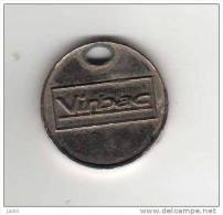 Jeton  De  Caddie   VIRBAC  Verso  Je Suis Identifié Avec Une Puce électronique  Virbac, Fond  Bleu ( Utilisé ) - Trolley Token/Shopping Trolley Chip