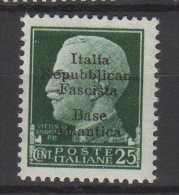 Base Navale Italienne De Bordeaux N° 4 Luxe ** Signé - War Stamps